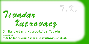 tivadar kutrovacz business card